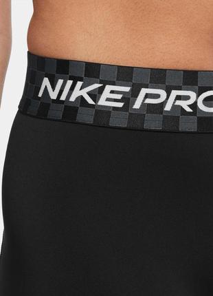 Шорты для бега женские nike pro dri fit black white (арт. dx0076-010)4 фото