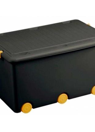 Ящик для игрушек tega chomik ik-008 graphite/yellow