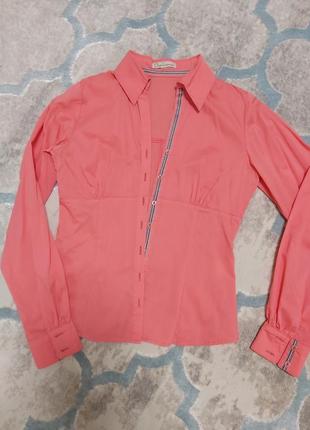 Блуза офисная коралловая