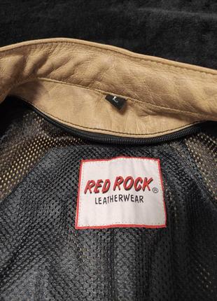 Red rock american classic куртка р. l 48 - 50 кожаная байкерская коричневая мотокуртка под винтаж8 фото