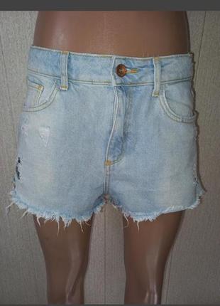 Шорты джинсовые с высокой посадкой