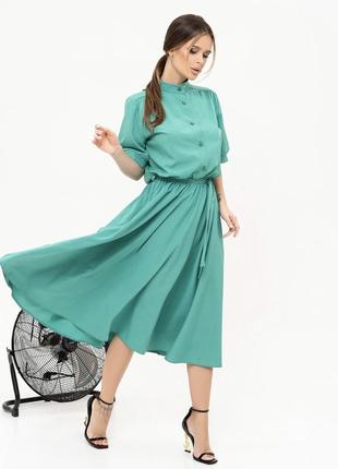Платье миди сиреневое зеленое фиолетовое5 фото