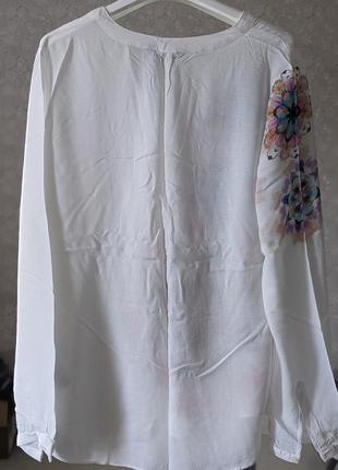 Невероятная легкая белая блузка в стиле бохо.2 фото