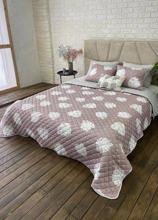 Летние стеганое покрывало + подушки