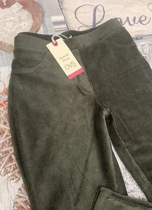 Вельветовые брюки для девочки с блеском1 фото