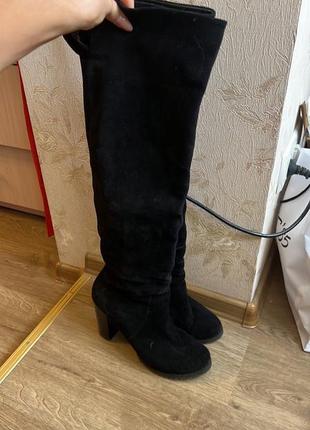 Сапожки зима ботфорди размер 40 замш