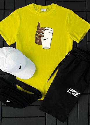 Шорты + футболка! базовый, спортивный костюм, летний комплект nike