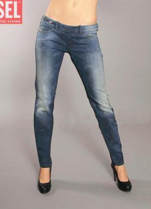 Джинсы с разводами slim-tapered w28 l34 'diesel' cherick 08841