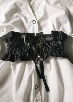 Блузка-туника для девочки с поясом5 фото