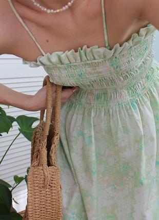 Хрустящий коттоновый сарафан h&m