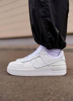 Кроссовки на лето nike air force 1 shadow white