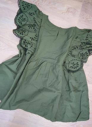 Zara блуза з котону, прошва (l)2 фото