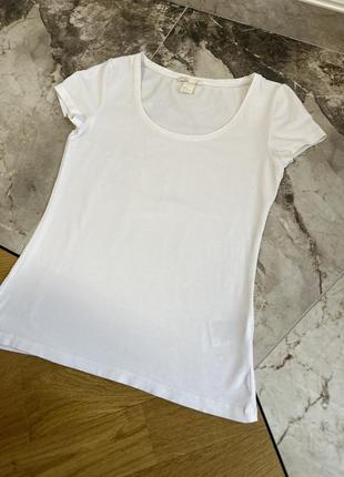 Белая базовая футболка h&amp;m8 фото