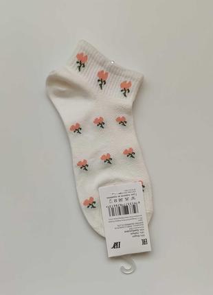 Літні короткі шкарпетки носки шугуан летние короткие мелкий цветочек в клеточку сердце