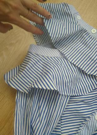 Красива блуза сорочка в смужку відкриті плечі під zara3 фото