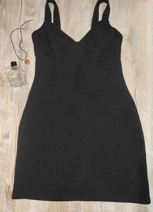 Сукня  на бретелях atmosphere м/46 маленька чорна сукня5 фото