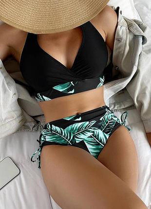 Модный раздельный купальник с завышенной талией