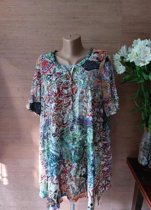 💜💚💙 оригинальная туника / блузка с эффектом помятости