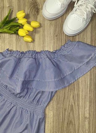 Платье, полоска, воланы, reserved