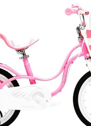 Велосипед royal baby 16" little swan steel pink для девочек от 3 до 6 лет1 фото
