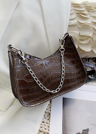Шоколадна сумочка багет з ланцюжком8 фото