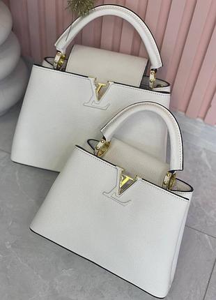 Сумка луи виттон louis vuitton capucines white