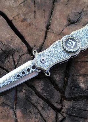 Карманный мини нож спиннер 15,5 см. складной нож для охоты и туризма