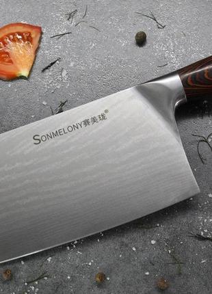 Кухонний ніж sonmelony - топірець для м'яса 31см тесак1 фото