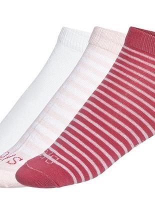 Комплект низких женских носков из 3 пар, размер 35-38, цвет коралл, белый, розовый