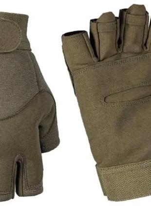 Рукавички перчатки , безпалi тактичні "mil-tec" army fingerlinge - олива
