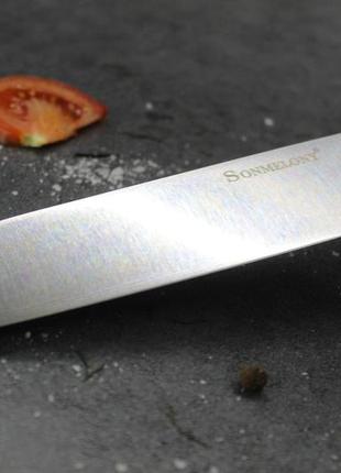 Нож шеф-повара sonmelony универсальный поваренный поваренный 32 см2 фото