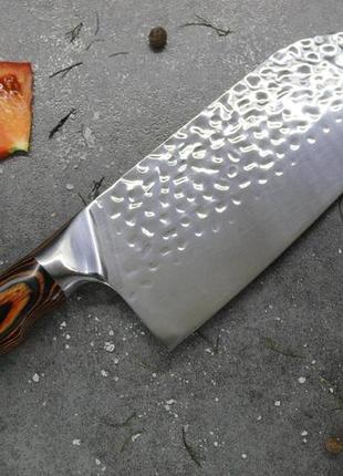 Кухонный нож-топорик sonmelony 30,5см тесак топор для мяса6 фото