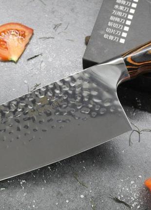 Кухонный нож-топорик sonmelony 30,5см тесак топор для мяса3 фото