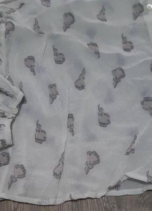 Блузка женская шелковая жатка на пуговицах white label  m/l3 фото