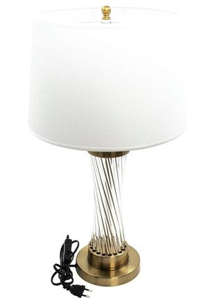 Настольная лампа altalusse inl-5140t-01 white gold е27 1х40вт