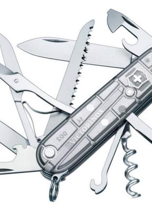 Нож victorinox huntsman transparent silver (1.3713.t7)1 фото