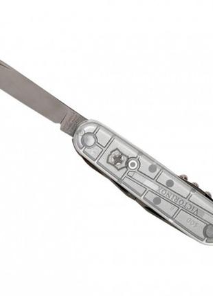 Нож victorinox huntsman transparent silver (1.3713.t7)5 фото