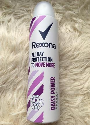 Антиперспірант аерозоль дезодорант спрей проти запаху жіночий для жінок rexona all day protection to move more daisy power 48h свіжість 48 годин