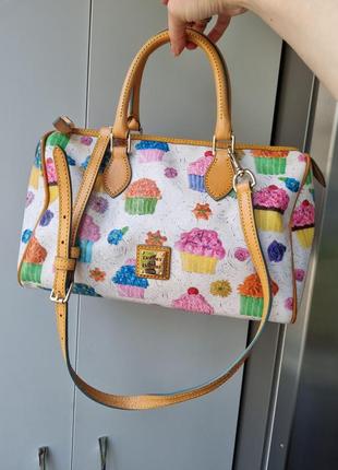 Сумка dooney&bourke, брендова сумка, шикарна сумка, біла сумка, кольорова сумка1 фото