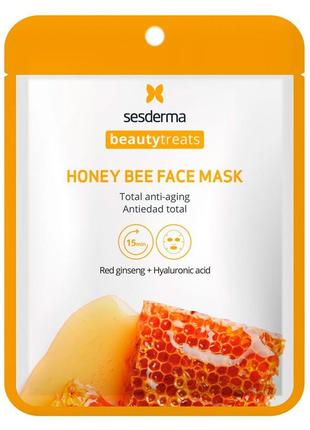 Маска антивікова для обличчя sesderma laboratories beauty treats honey bee face mask 25 мл