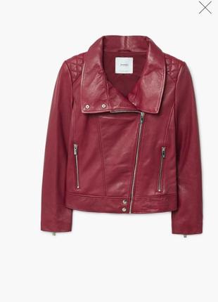 Кожаная куртка косуха манго mango , р. xs