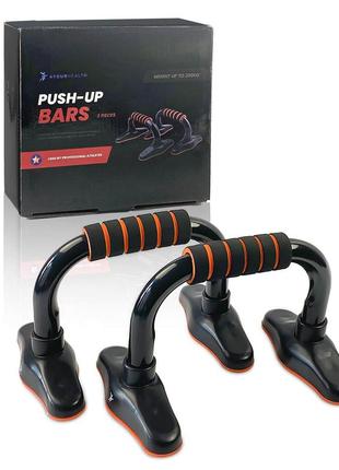 Тренировочные упоры для отжима от пола 4yourhealth 1054 push-up bars premium stell black