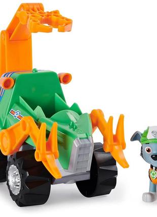 Щенячий патруль рокки автомобиль спасение динозавров paw patrol dino rescue deluxe rocky vehicle игровой набор