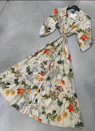 Хлопковое платье макси, италия