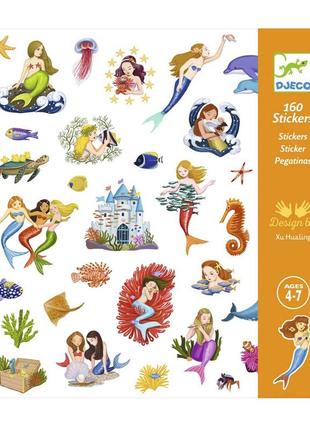 Djeco набор наклеек 160 шт. русалки