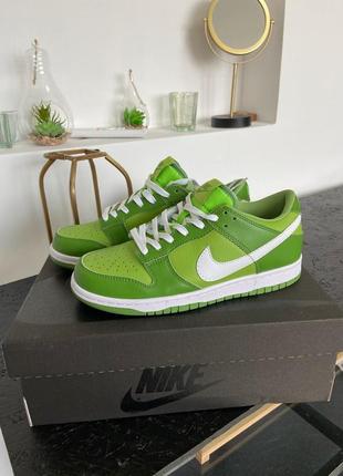 Модні шкіряні кросівки nike dunk low chlorophyll 40-442 фото