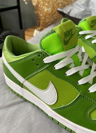 Модні шкіряні кросівки nike dunk low chlorophyll 40-445 фото