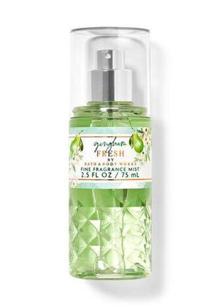 Парфюмированный мини мист спрей для тела gingham fresh bath and body works