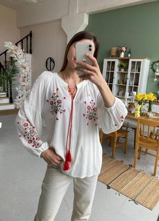 Блуза-вышиванка в двух цветах2 фото
