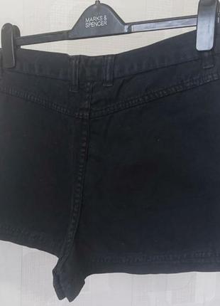 Винтажные джинсовые чёрные шорты2 фото